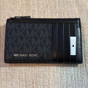 Michael Kors Black and Gray Card Holder